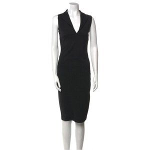 Kimberly Ovitz V-Neck Bodycon Midi Dress